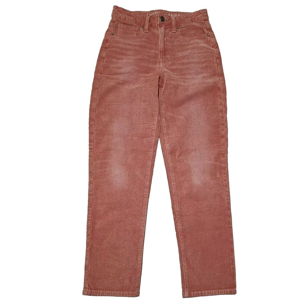 American Eagle Womens Size 2 Corduroy Stretch Pants Jeans High Rise Ankle Length